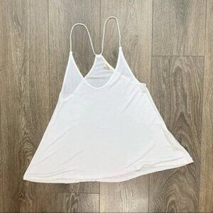 Wilfred Free Aritzia Women's Tank Top Cropped Flowy Racerback White Size XS